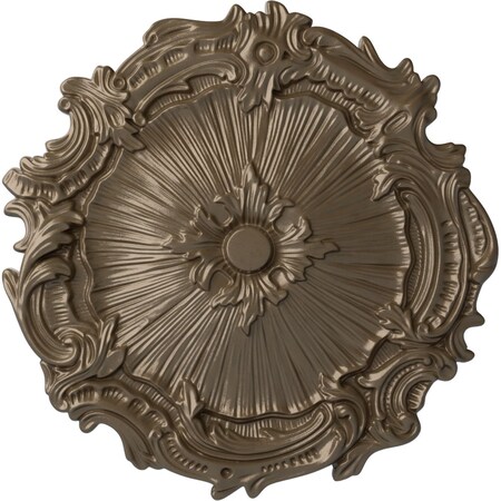 Ekena Millwork Plymouth Ceiling Medallion (Fits Canopies up to 1 5/8"), 16 3/4"OD x 1 3/8"P, Warm Silver CM16PLWSS
